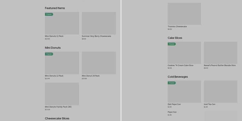 Mini Donut King Menu