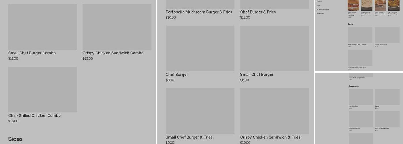 Sandwich Chef Menu