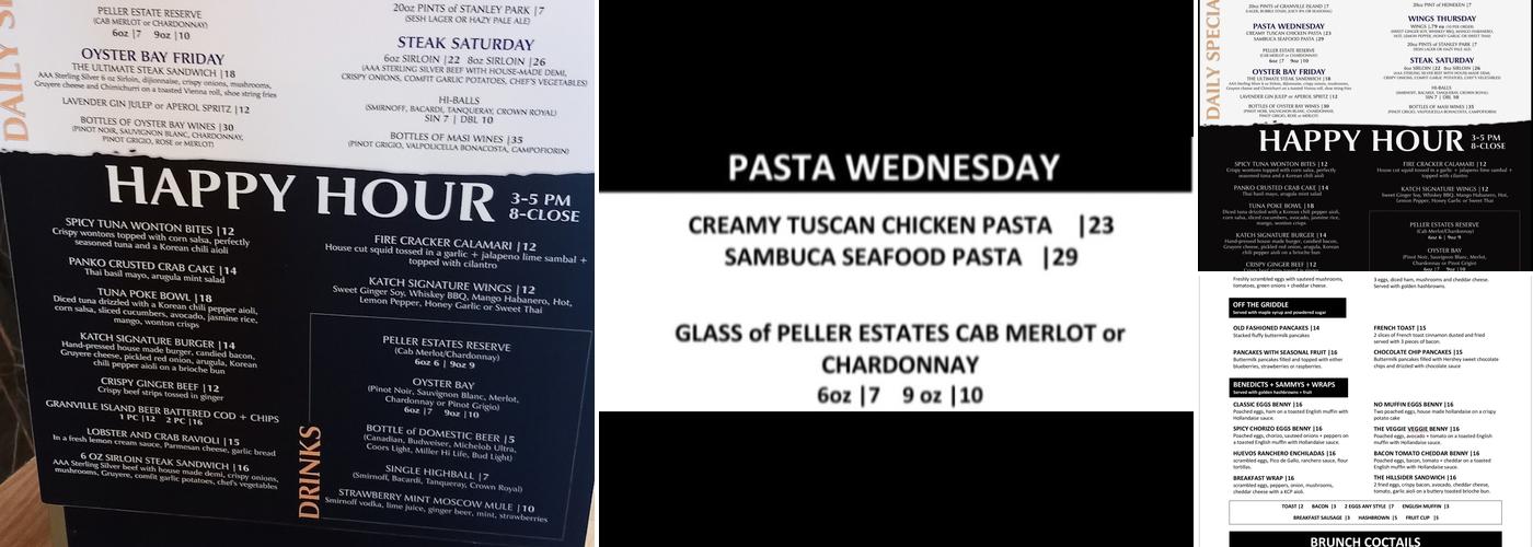 Katch Craft Kitchen + Bar Menu