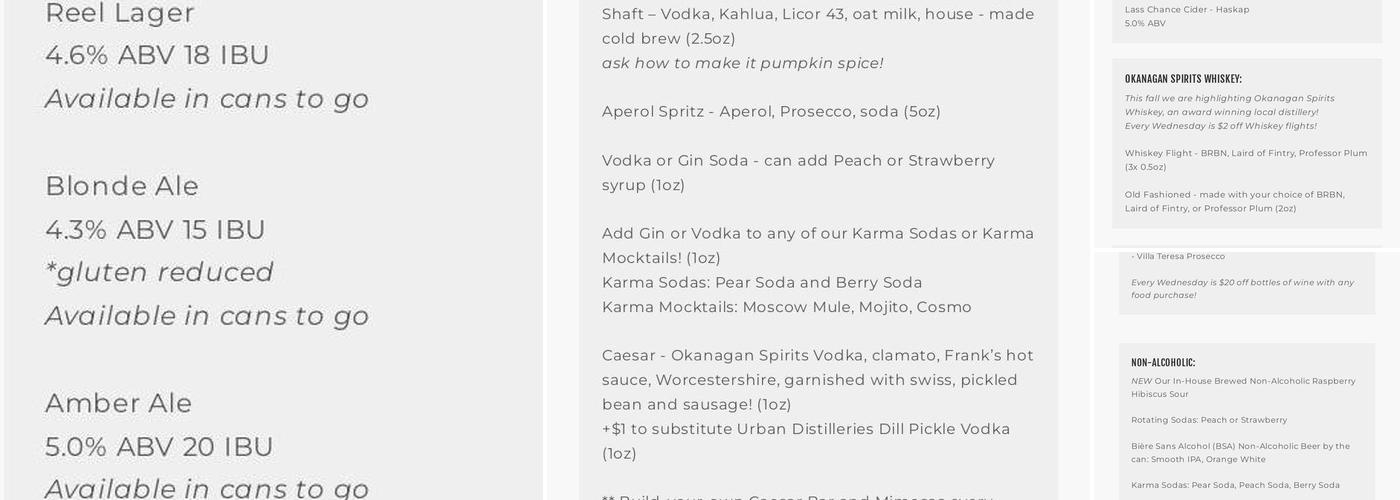 Tackle Box Coffee Bar Menu