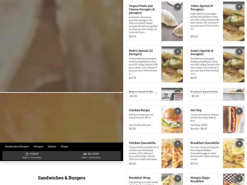 Champions Kitchen Menu