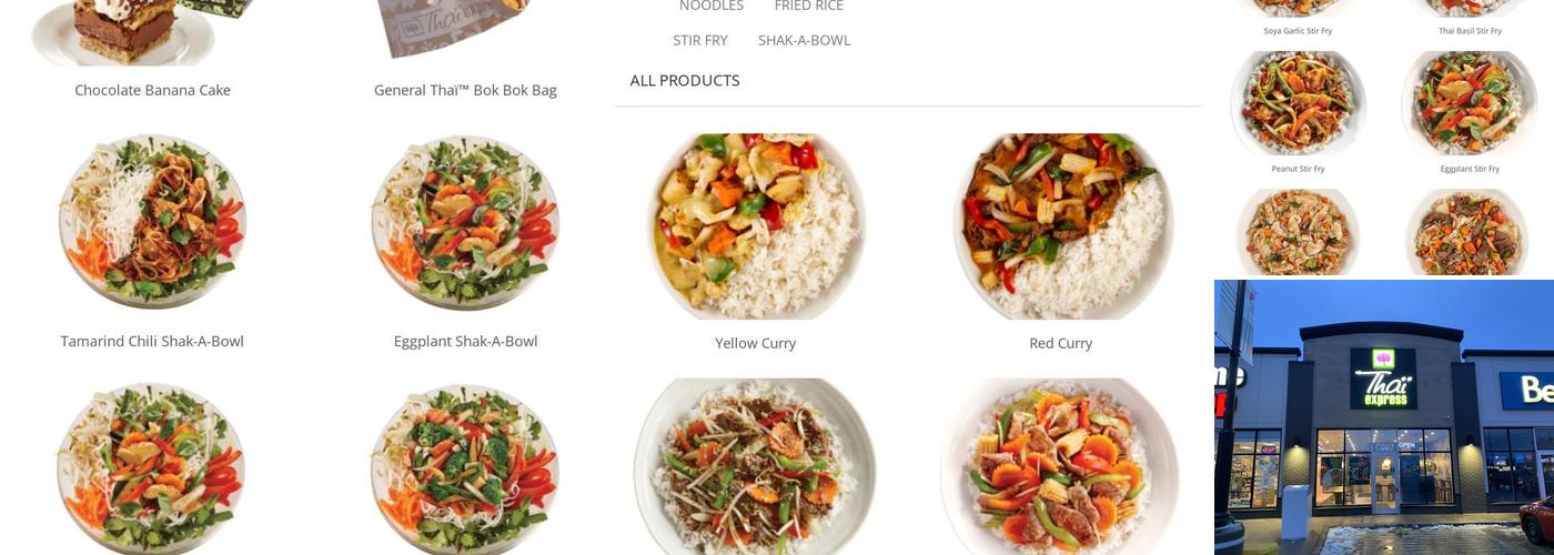 Thai Express Riocan Centre Menu