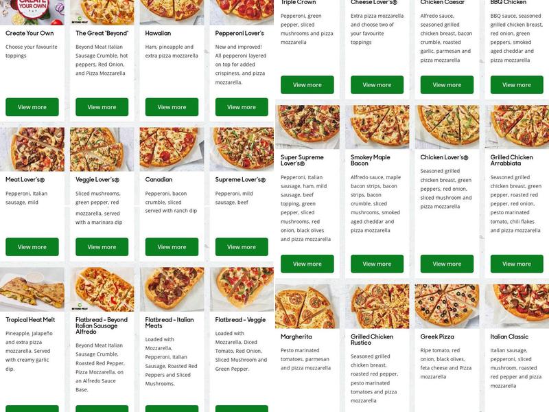 Pizza Hut Menu