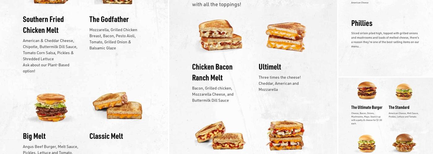 Meltwich Food Co. Menu