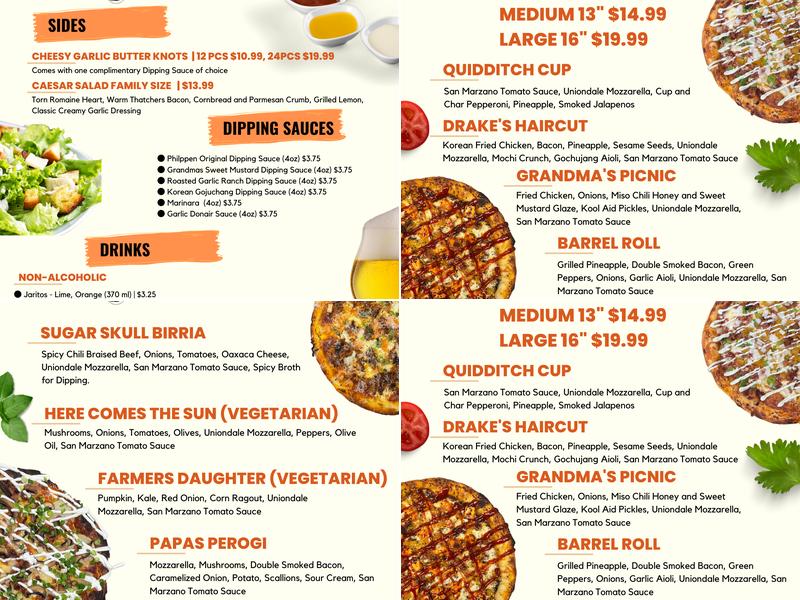 Pizza Farm Menu