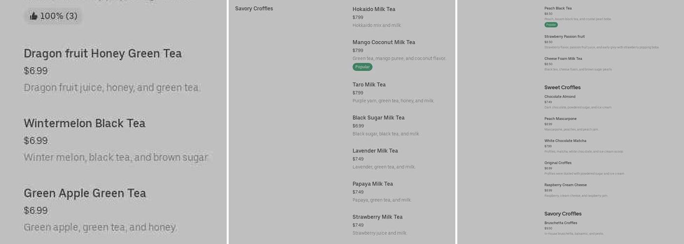 Sushi & Bubbles Menu