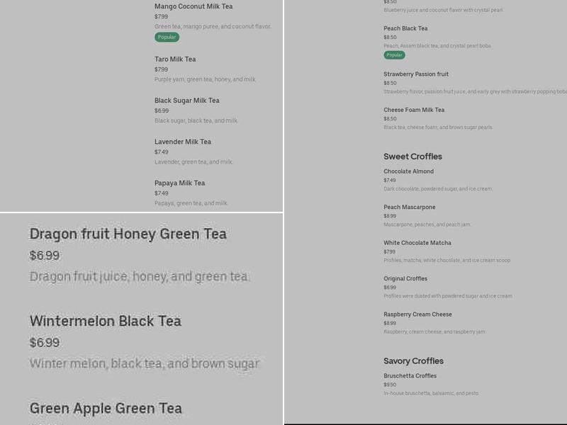 Sushi & Bubbles Menu