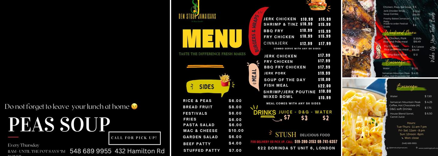 Dem Stush Jamaicans Jerk & Catering Company Menu