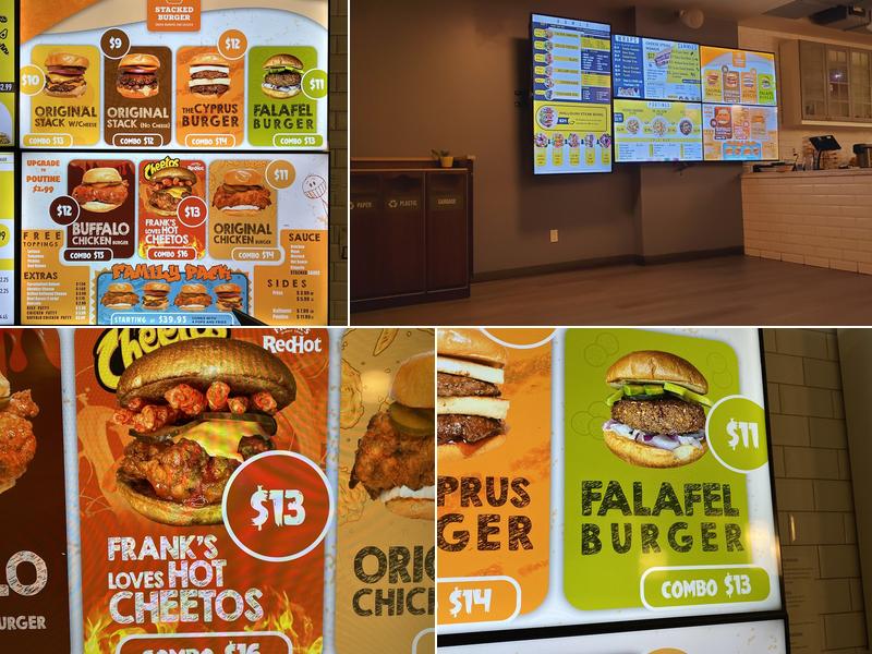 Stacked Burger and Chicken Menu