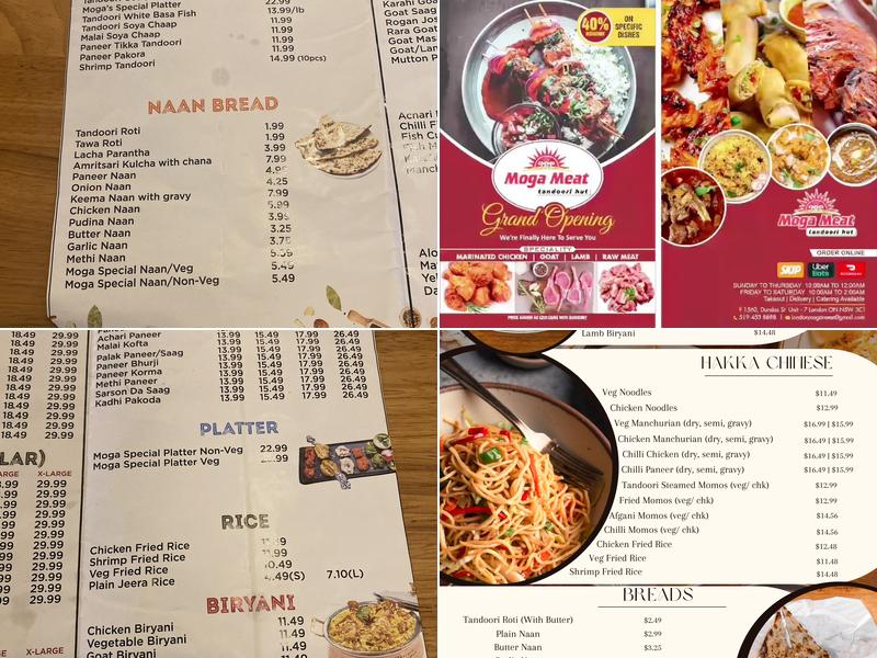 Moga Meat Tandoori Hut Menu