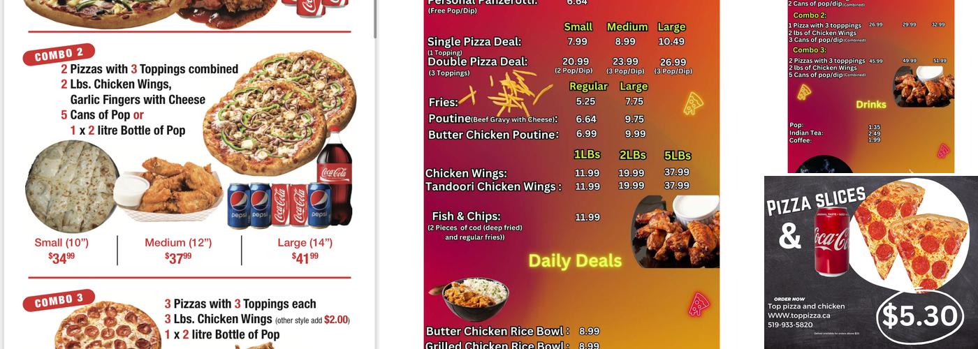 Top Pizza & Chicken Menu