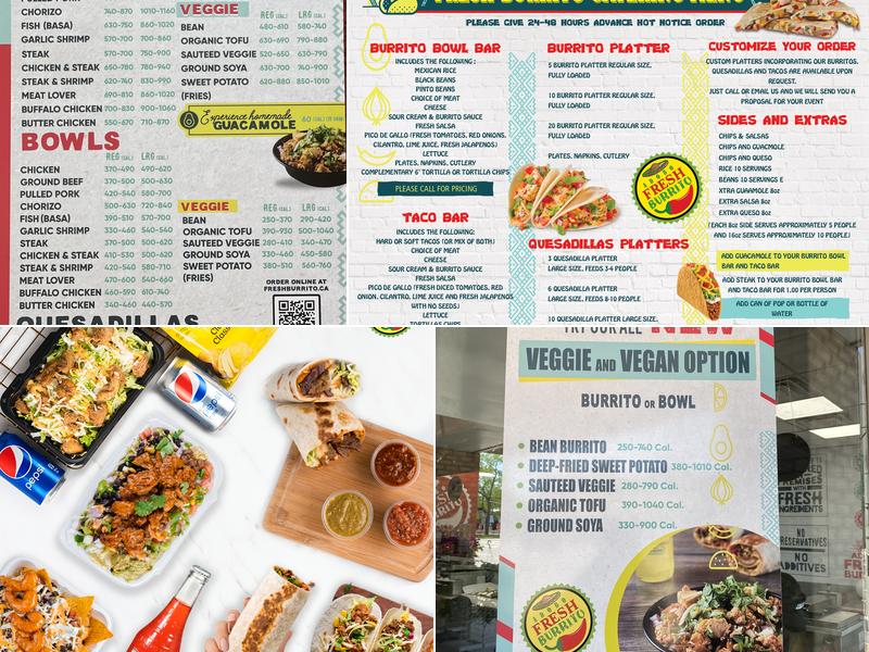 Fresh Burrito Menu