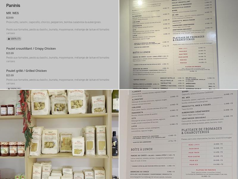 Épicerie Alimentari Sud Menu