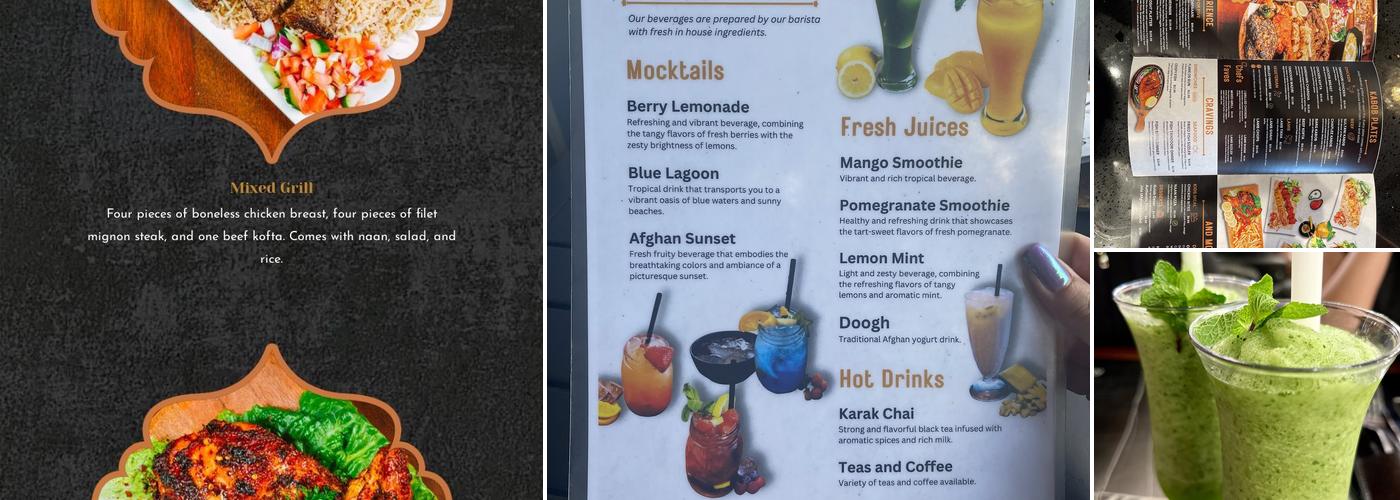 Afghan Flame Menu