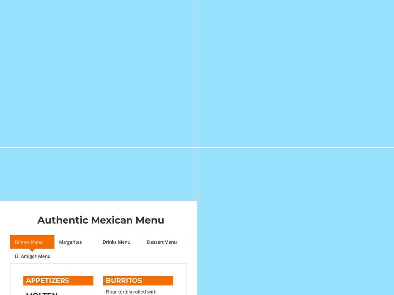 El Mariachi Tacos and Churros Port Credit Menu