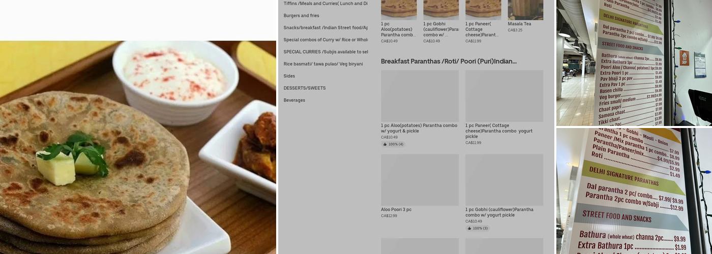 PARANTHA ADDA Menu