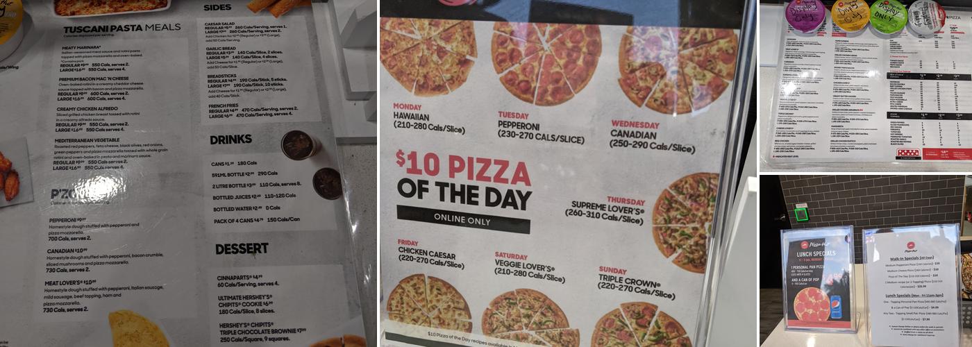 Pizza Hut Menu