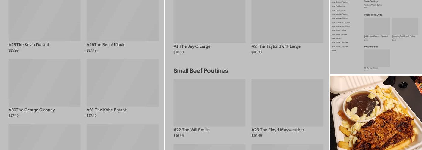 Paparazzi Poutine Menu