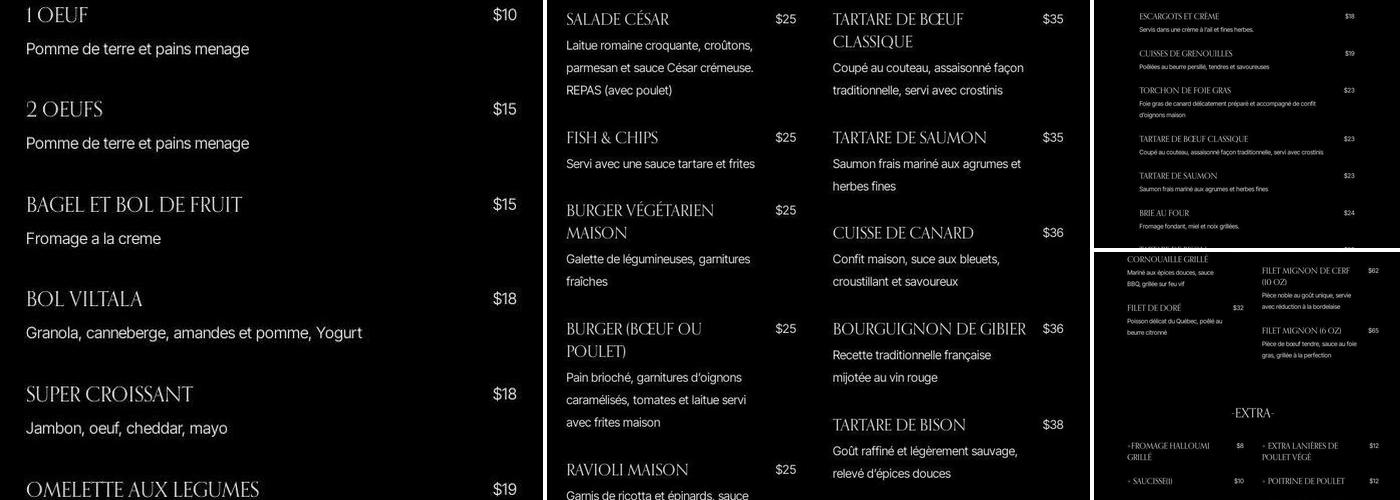 Le Q.g. Menu