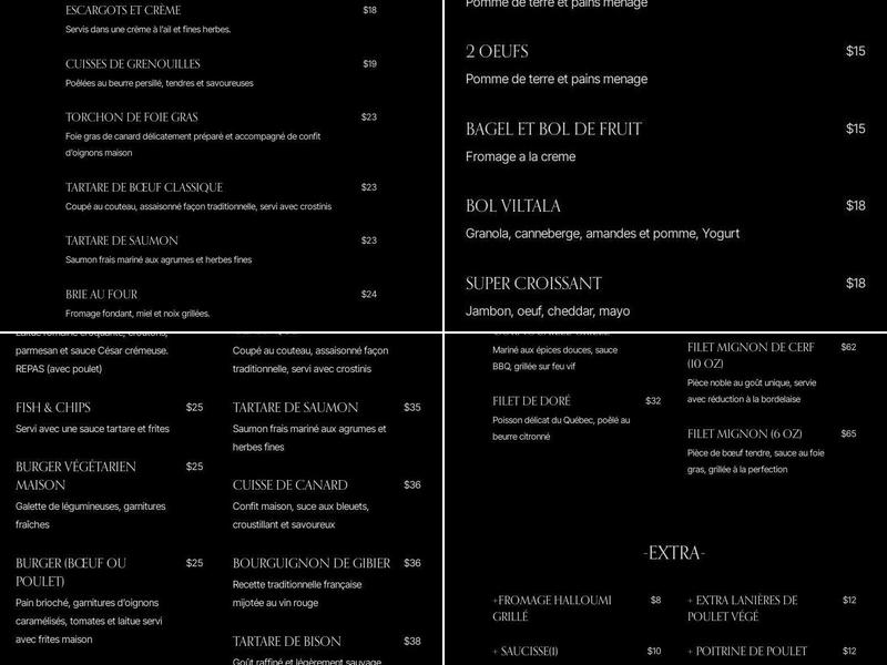 Le Q.g. Menu