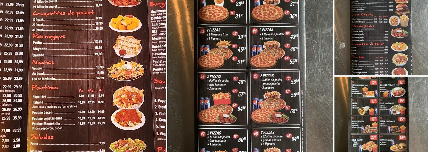 Aramis Pizzeria Menu