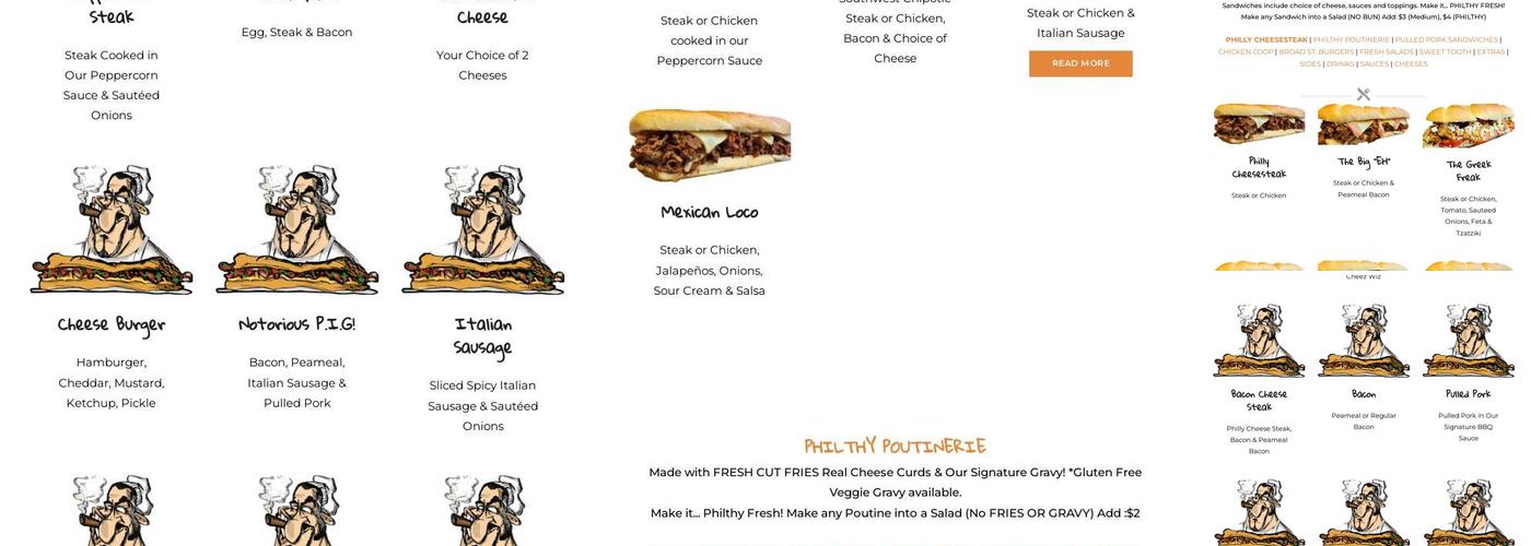 Philthy Philly's- Moose Jaw Menu