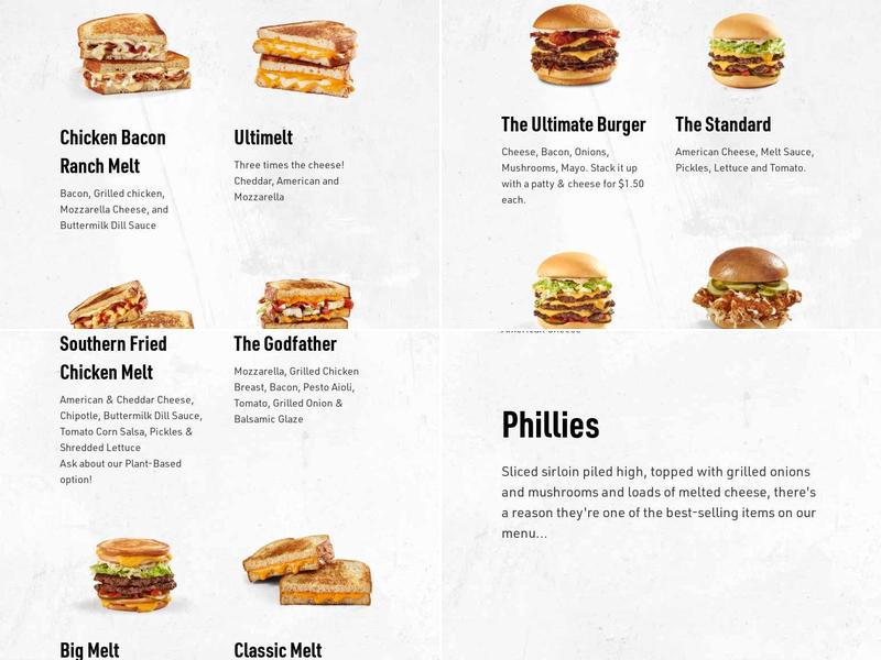 Meltwich Food Co Menu