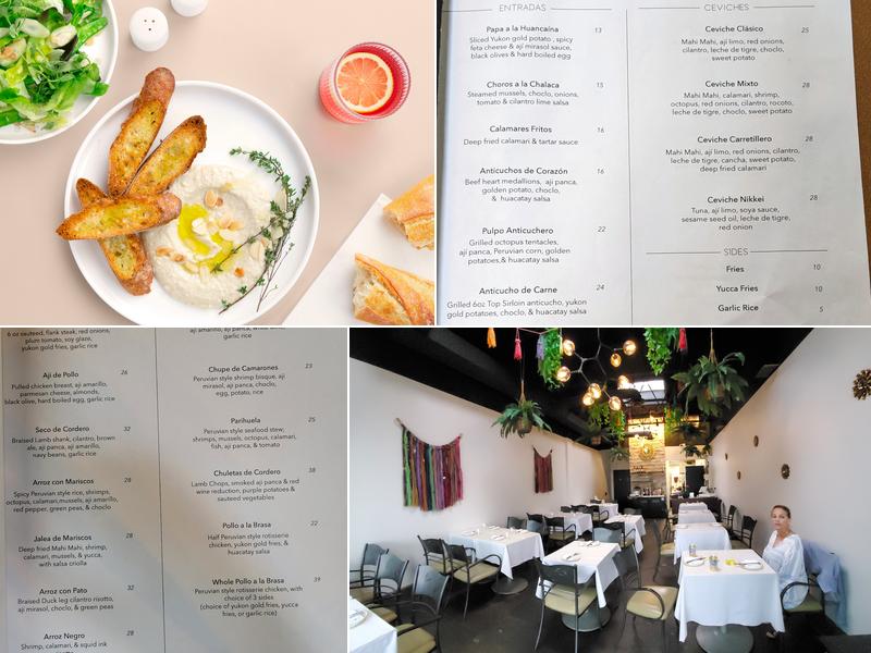 Pisac Peruvian Bistro Oakville Menu