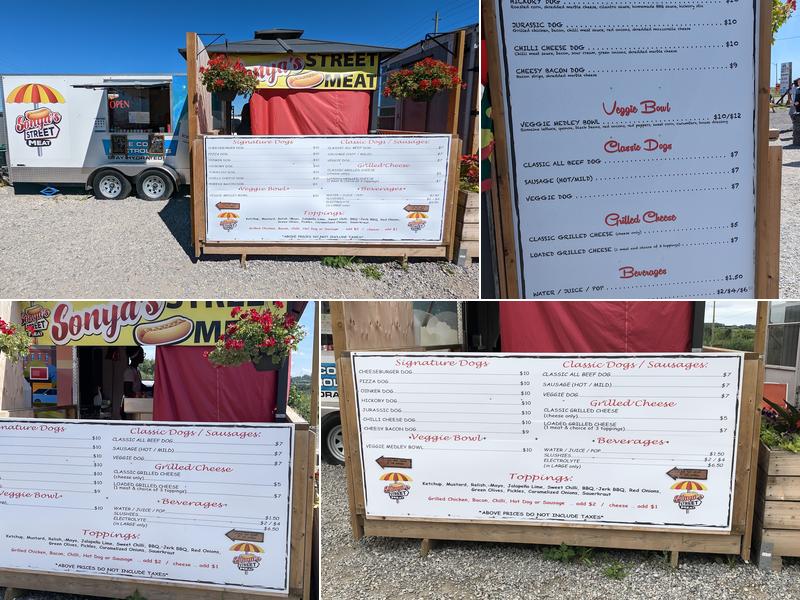 Sonya’s Street Meat Menu