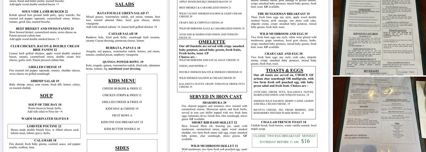 Ratatouille Bistro Menu