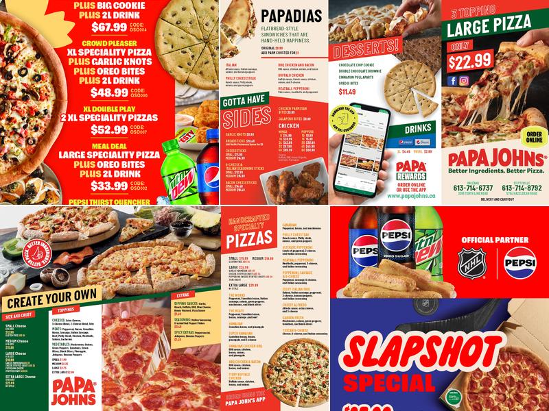 Papa John's Pizza Menu