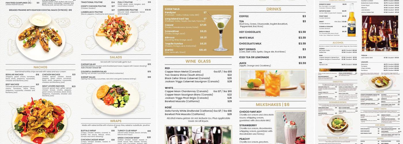 Seven Oaks All Day Eatery Menu