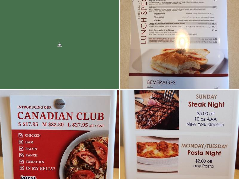 Royal Pizza Regina Menu