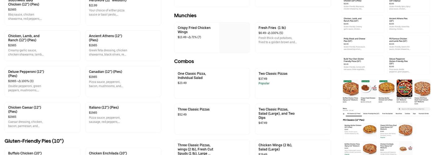 Pd Inspired Pizza Menu