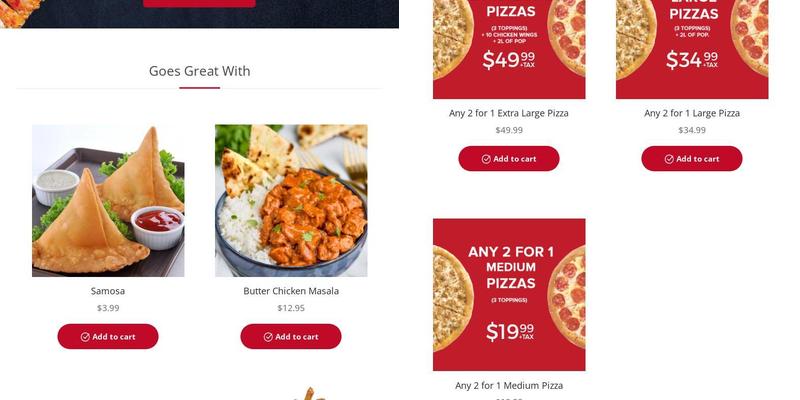 Regina Prairie Pizza & Wings Menu