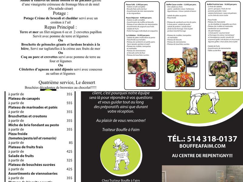 Bouffe À Faim Menu