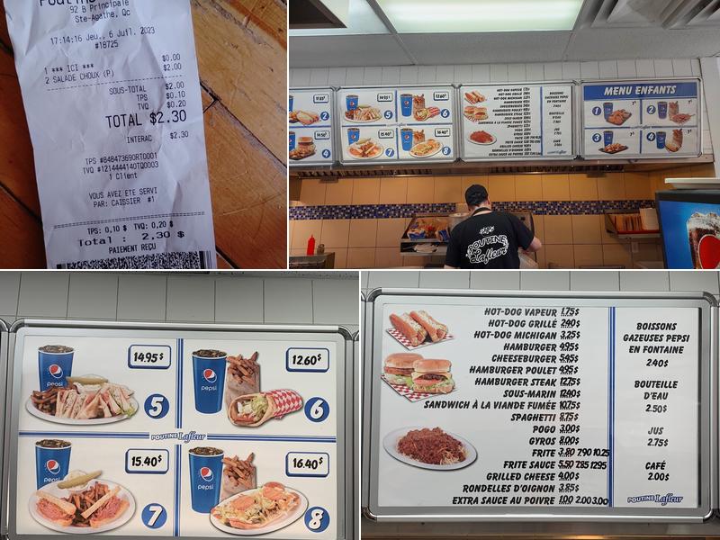 Poutine Lafleur Menu