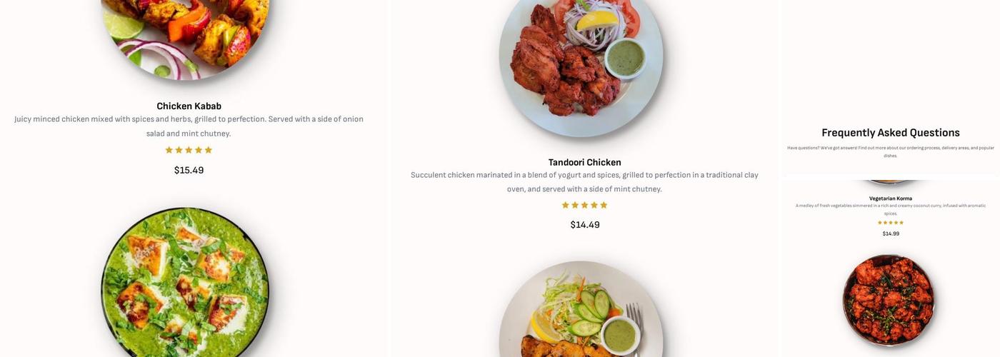 Dynamic duo house of naan & curry Menu