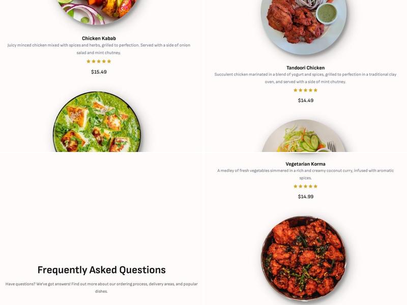 Dynamic duo house of naan & curry Menu