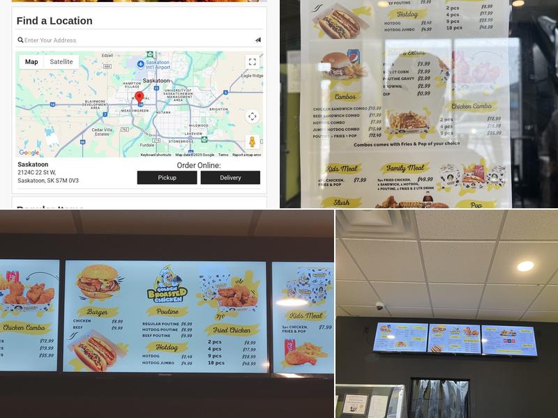 Golden Broasted Chicken Menu