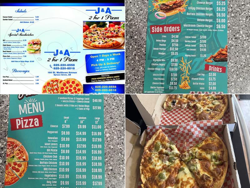 Janda 2 for 1 pizza Menu