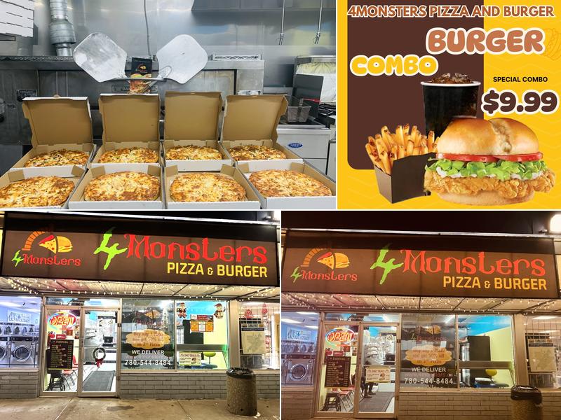 4 Monsters Pizza & Burger 76 Grosvenor Blvd # 2, St. Albert