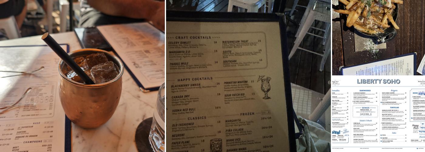 Liberty Soho Menu