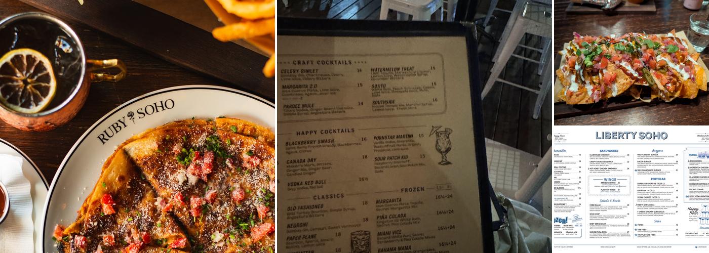 Liberty Soho Menu
