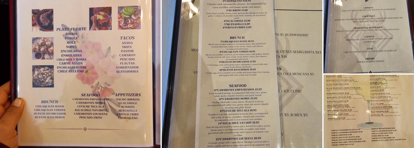 La Nayarita Menu