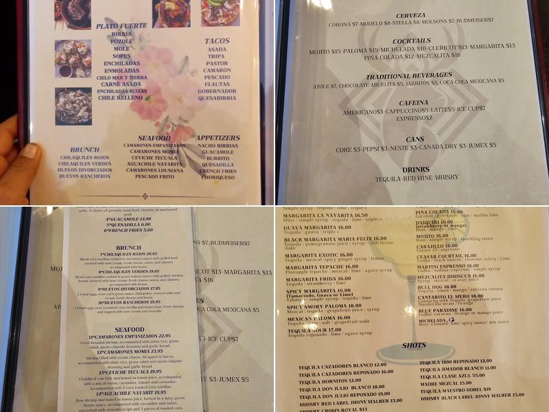La Nayarita Menu