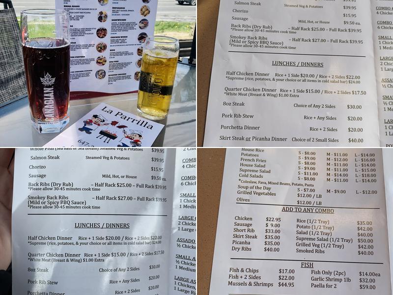 La Parrilla Menu