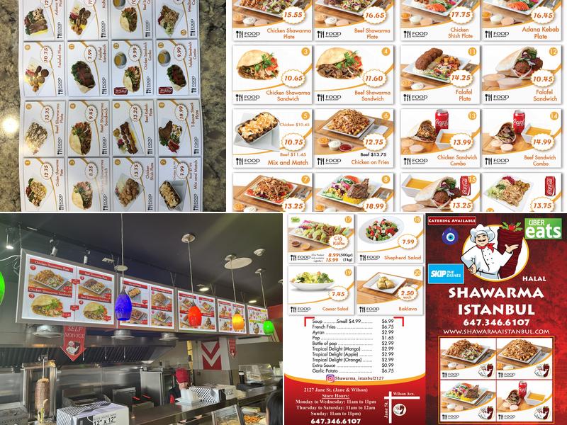 Shawarma Istanbul Menu