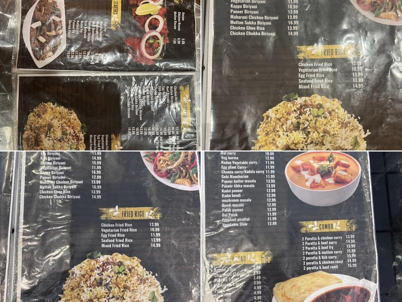 Thalassery Junction Restaurant Menu