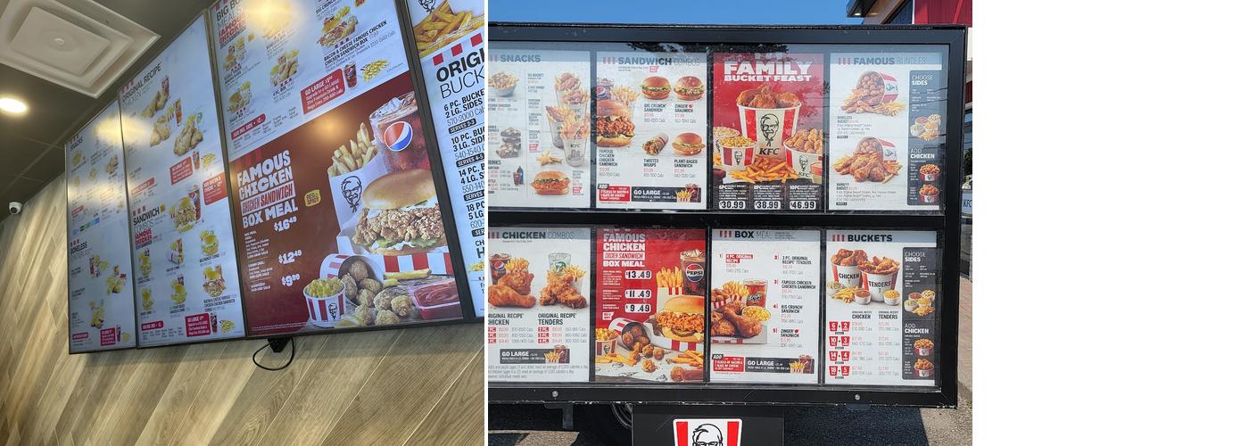 KFC Menu